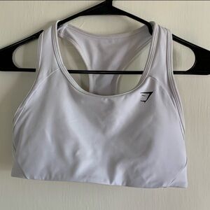 Gymshark Essential white racer back bra
